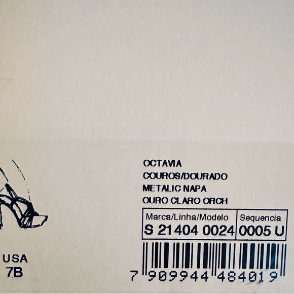 - SCHUTZ, Metallic,Gold-- Octavia, strappy Leather Sandal. Preowned, S… - Picture 4 of 8